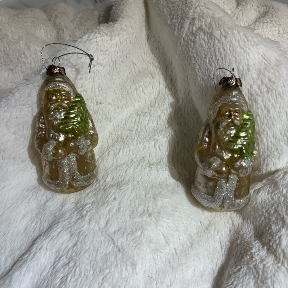 Vintage Glass Christmas Ornaments Belsnickle German Folklore Santa Claus